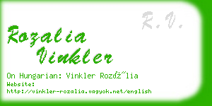 rozalia vinkler business card